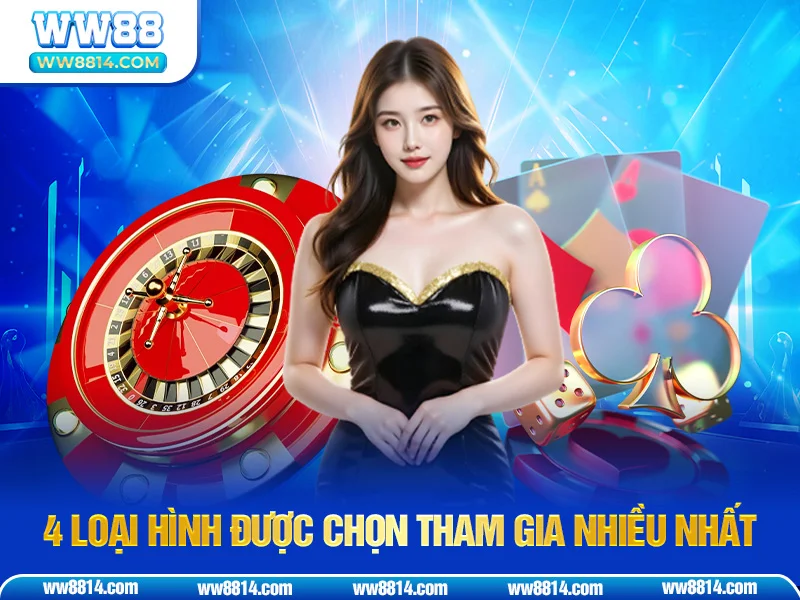 4 loại hình được chọn tham gia nhiều nhất